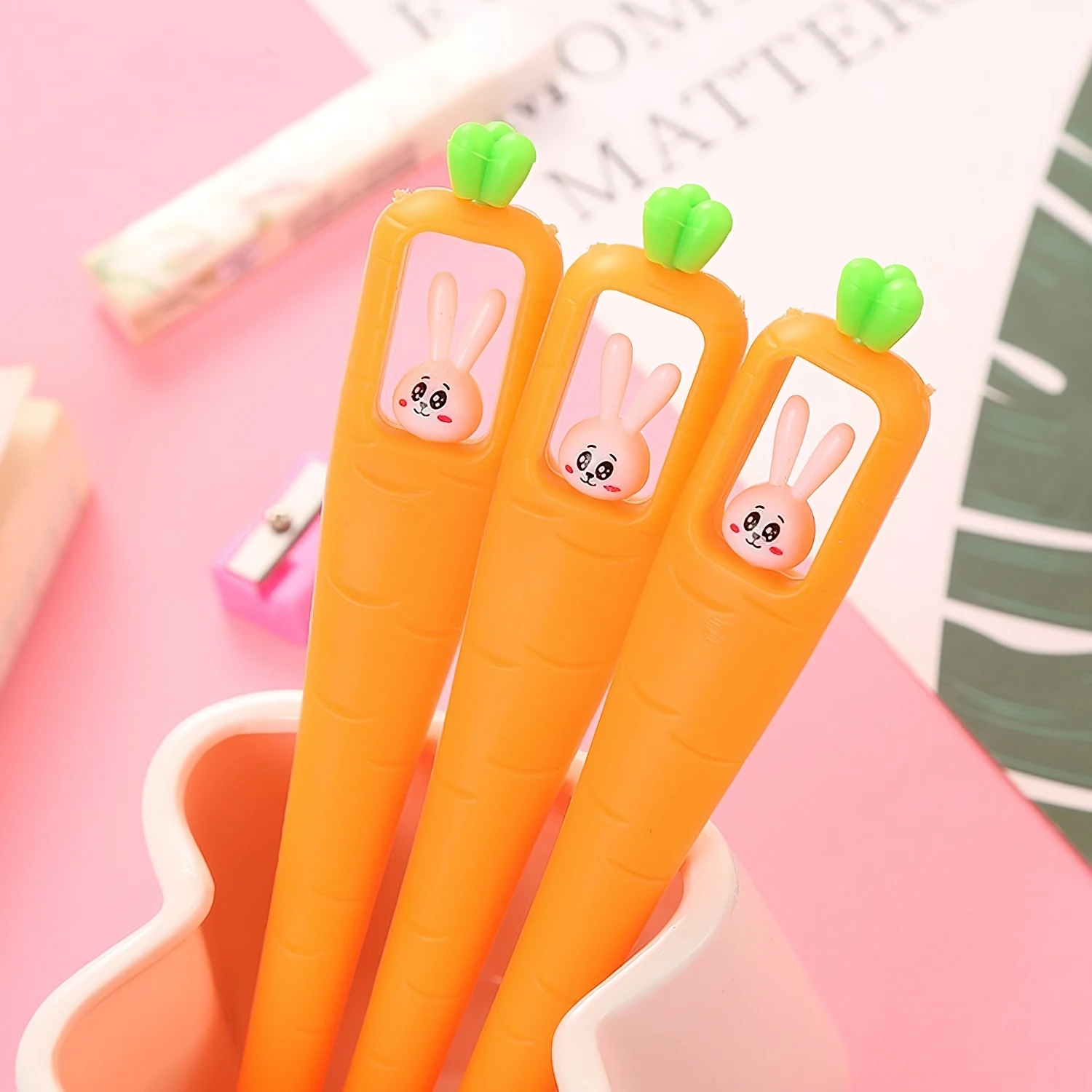 Cartoon Rabbit Carrot Gel Pen Creative Student Learning Stationery Office Supplies
Cartoon Rabbit Carrot Gel Pen Creative Student Learning Stationery Office Supplies