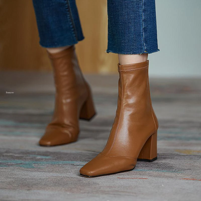 ENMAYER Elegant Fashion Concise Women Ankle Boots Pointed Toe High Heels Autumn Winter Kid Suede Leather Office Lady Shoes Woman
ENMAYER Elegant Fashion Concise Women Ankle Boots Pointed Toe High Heels Autumn Winter Kid Suede Leather Office Lady Shoes Woman