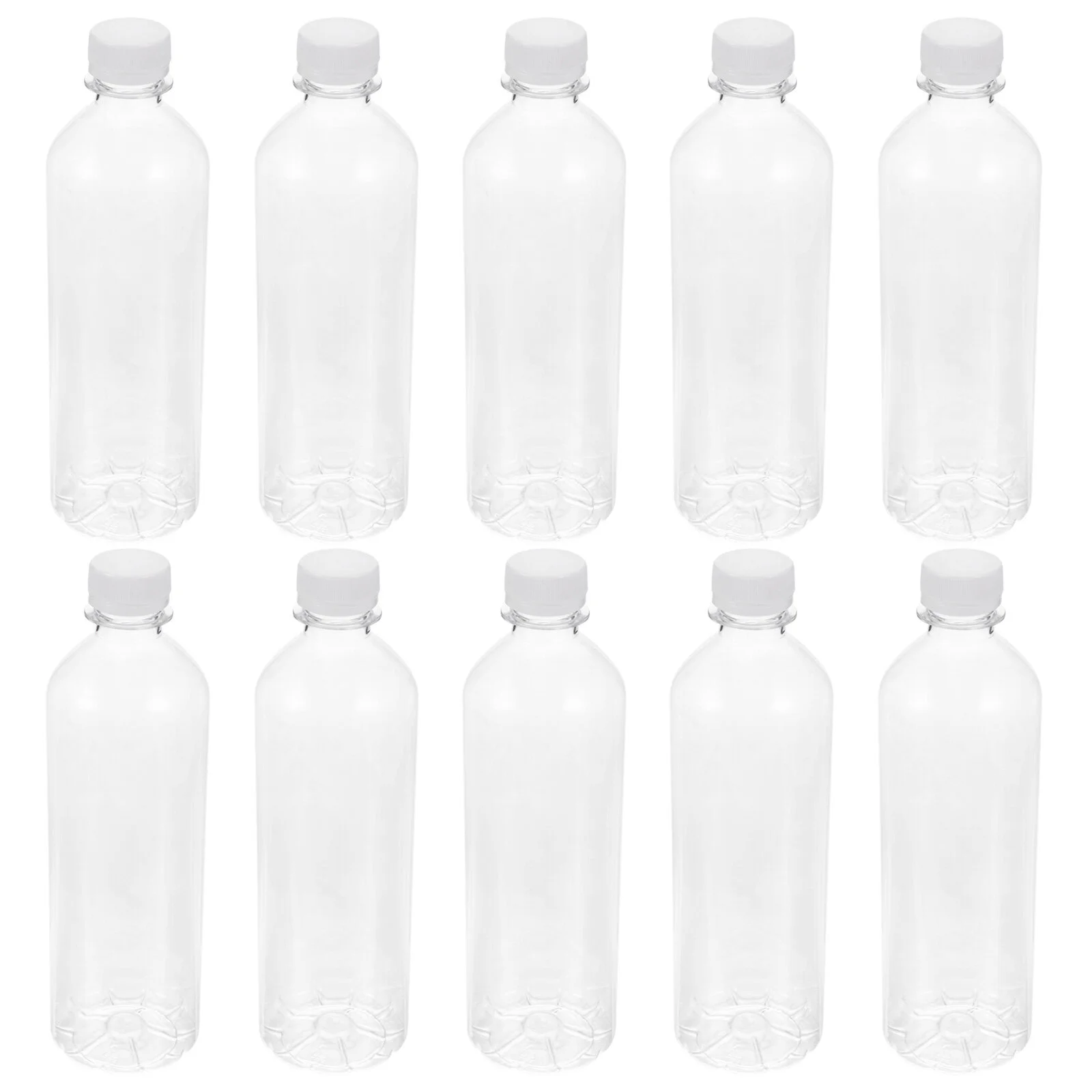 

10 Pcs Pet Food Containers Plastic Drink Bottle Simple Water Bottles Juice 6x6x21cm Beverage Storage Empty Refillable Travel