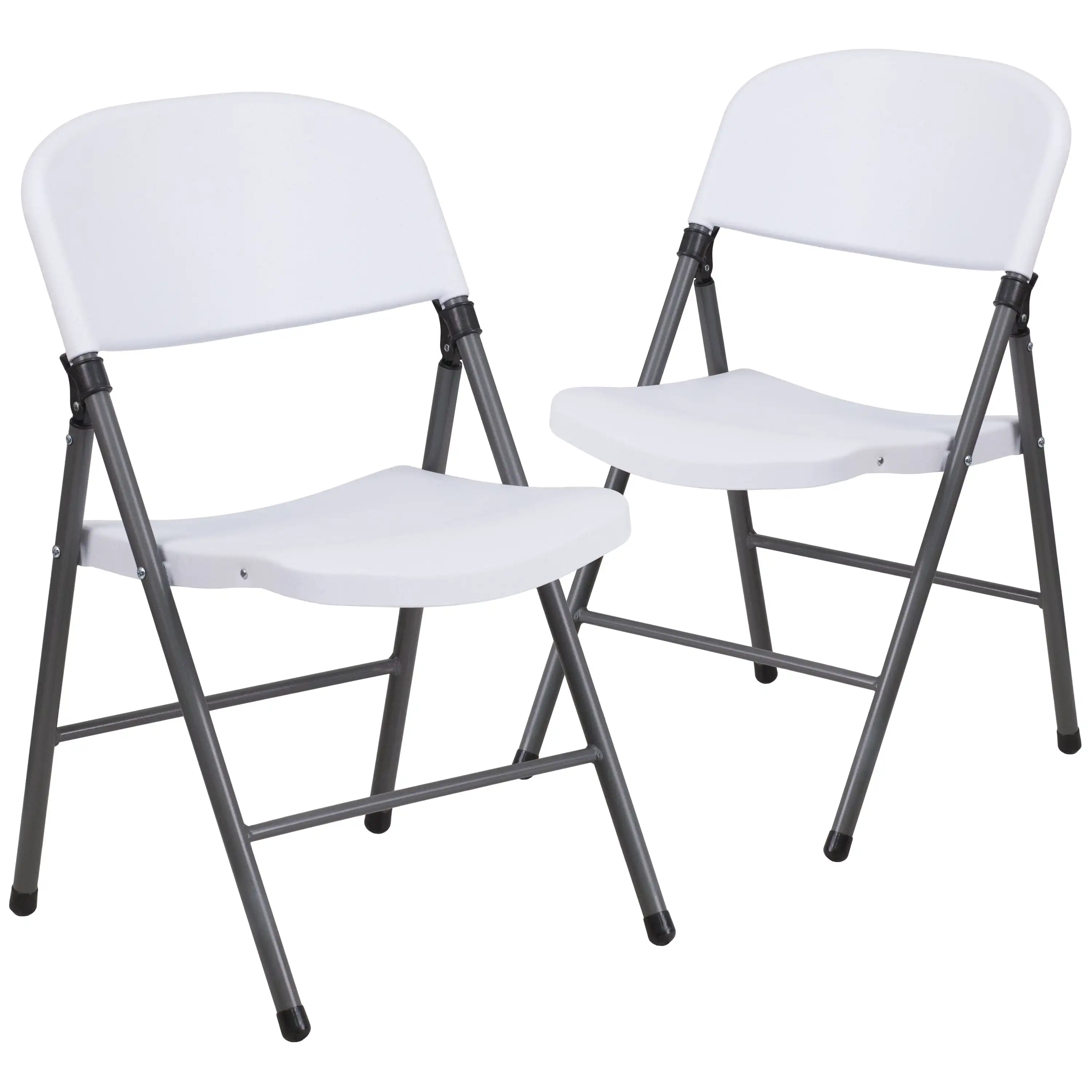 2 Pack HERCULES Series 330 lb. Capacity Granite White Plastic Folding Chair with Charcoal Frame
2 Pack HERCULES Series 330 lb. Capacity Granite White Plastic Folding Chair with Charcoal Frame