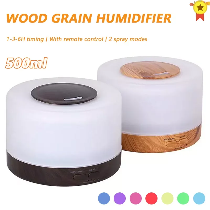 500ml Wood Grain Essential Oil Diffuser Ultrasonic Air Humidifier Diffuser Aromatherapy Humidifier Xiomi Mist Maker LED light
500ml Wood Grain Essential Oil Diffuser Ultrasonic Air Humidifier Diffuser Aromatherapy Humidifier Xiomi Mist Maker LED light