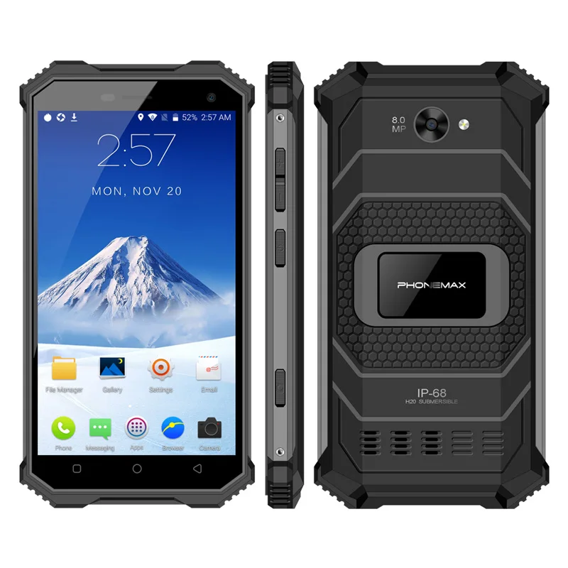 

Phonemax Rocky 2 IP68 Waterproof SmartPhone 5.0" 2GB RAM 16GB ROM MT6737 Quad Core Android 7.0 8.0MP 4000MAH 4G LTE Mobile Phone