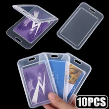 10PCS Transparent Waterproof Card Cover Business Bus Bank Credit Card Holder ID Card Case for Kid Women Badge Protector Cover