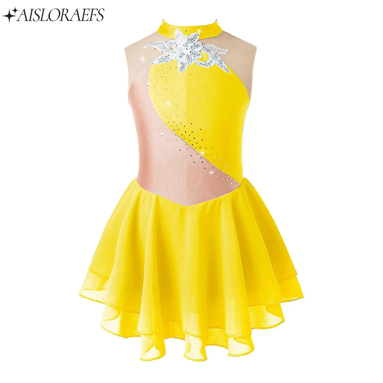 Kid Girls Shiny Sequins Figure Ice Skating Dress Rhinestone Floral Decorated Ballet Latin Lyrical Dance Dress Gymnastics Leotard
Kid Girls Shiny Sequins Figure Ice Skating Dress Rhinestone Floral Decorated Ballet Latin Lyrical Dance Dress Gymnastics Leotard