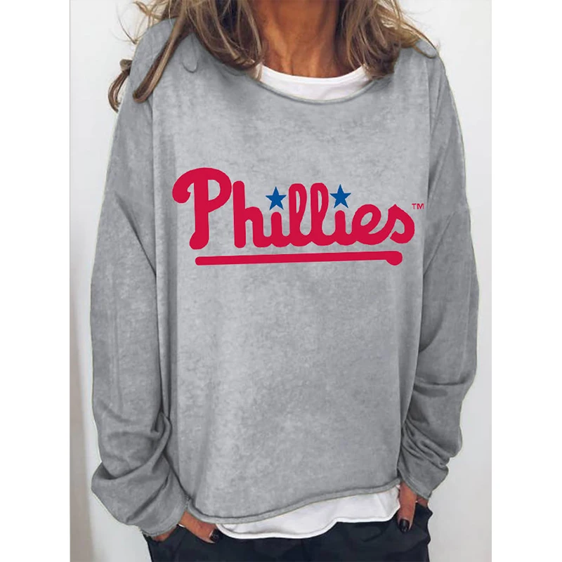 Rheaclot Phillies бейсбольный принт Женская Повседневная хлопковая толстовка с длинным рукавом
Rheaclot Phillies бейсбольный принт Женская Повседневная хлопковая толстовка с длинным рукавом