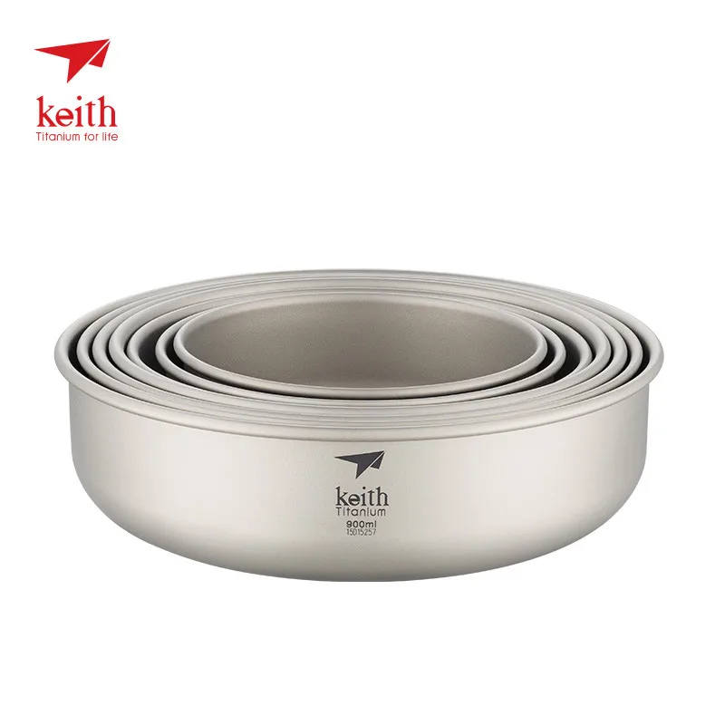 Keith Outdoor Camping Pure Titanium Bowls 300ml-900ml Bowls Cookware Tableware Cutlery Ti5333-Ti5338
Keith Outdoor Camping Pure Titanium Bowls 300ml-900ml Bowls Cookware Tableware Cutlery Ti5333-Ti5338
