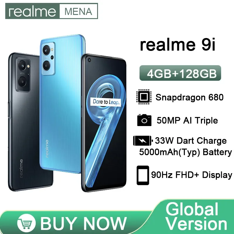 

Смартфон Realme 9i с тройной камерой, 680 мАч, 4 + 5000 ГБ