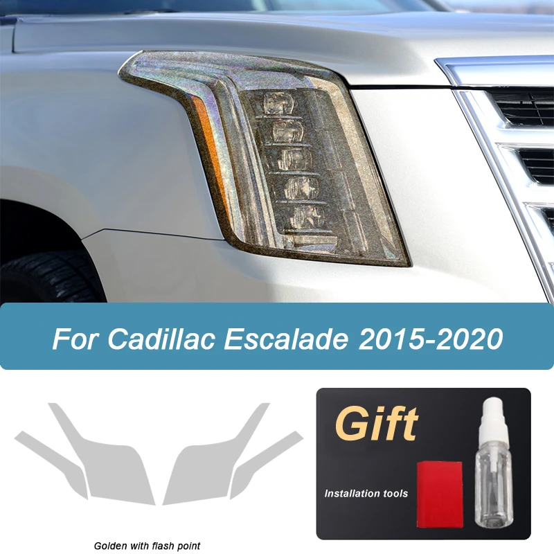 2 pieces Car Headlight Protective Film For Cadillac Escalade 2015-2020 Smoked Black Tint Wrap Vinyl Transparent TPU Sticker 
2 pieces Car Headlight Protective Film For Cadillac Escalade 2015-2020 Smoked Black Tint Wrap Vinyl Transparent TPU Sticker