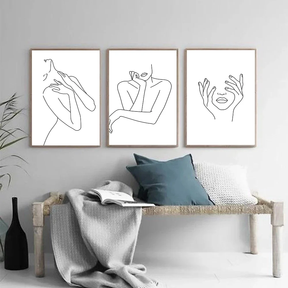 Sexy Lady Body Canvas Poster Line Woman Painting Female Face Hands Wall Art Print Minimalist Wall Pictures For Living Room Decor
Sexy Lady Body Canvas Poster Line Woman Painting Female Face Hands Wall Art Print Minimalist Wall Pictures For Living Room Decor