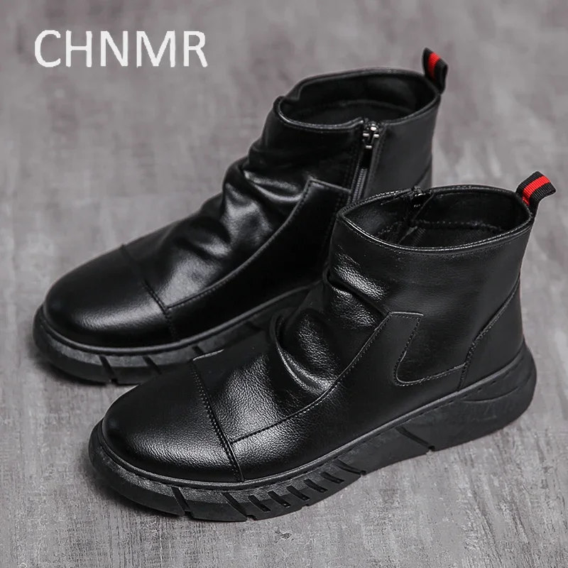 

Men Boots High Top Thick Bottom Non-slip Comfortable Wear-Resistant Trendy All-match Explosive Style Spring and Autumn Main Push