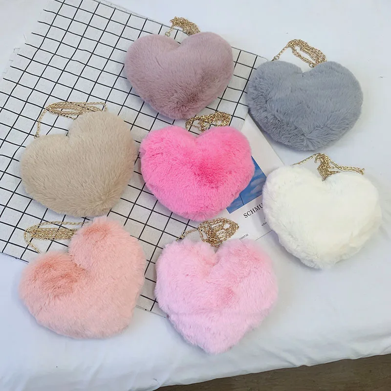 Fashion Women's Chain Shoulder Bag Cute Plush Heart Shaped Female Crossbody Bags Ladies Messenger Bag Handbag Mini Phone Wallets
Fashion Women's Chain Shoulder Bag Cute Plush Heart Shaped Female Crossbody Bags Ladies Messenger Bag Handbag Mini Phone Wallets
