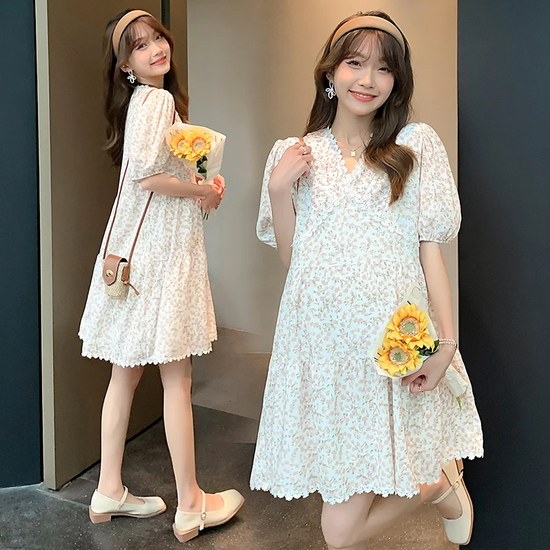 5605# 2022 Summer Korean Fashion Floral Printed Maternity Dress Sweet Lovely A Line Clothes for Pregnant Women OL Pregnancy
5605# 2022 Summer Korean Fashion Floral Printed Maternity Dress Sweet Lovely A Line Clothes for Pregnant Women OL Pregnancy