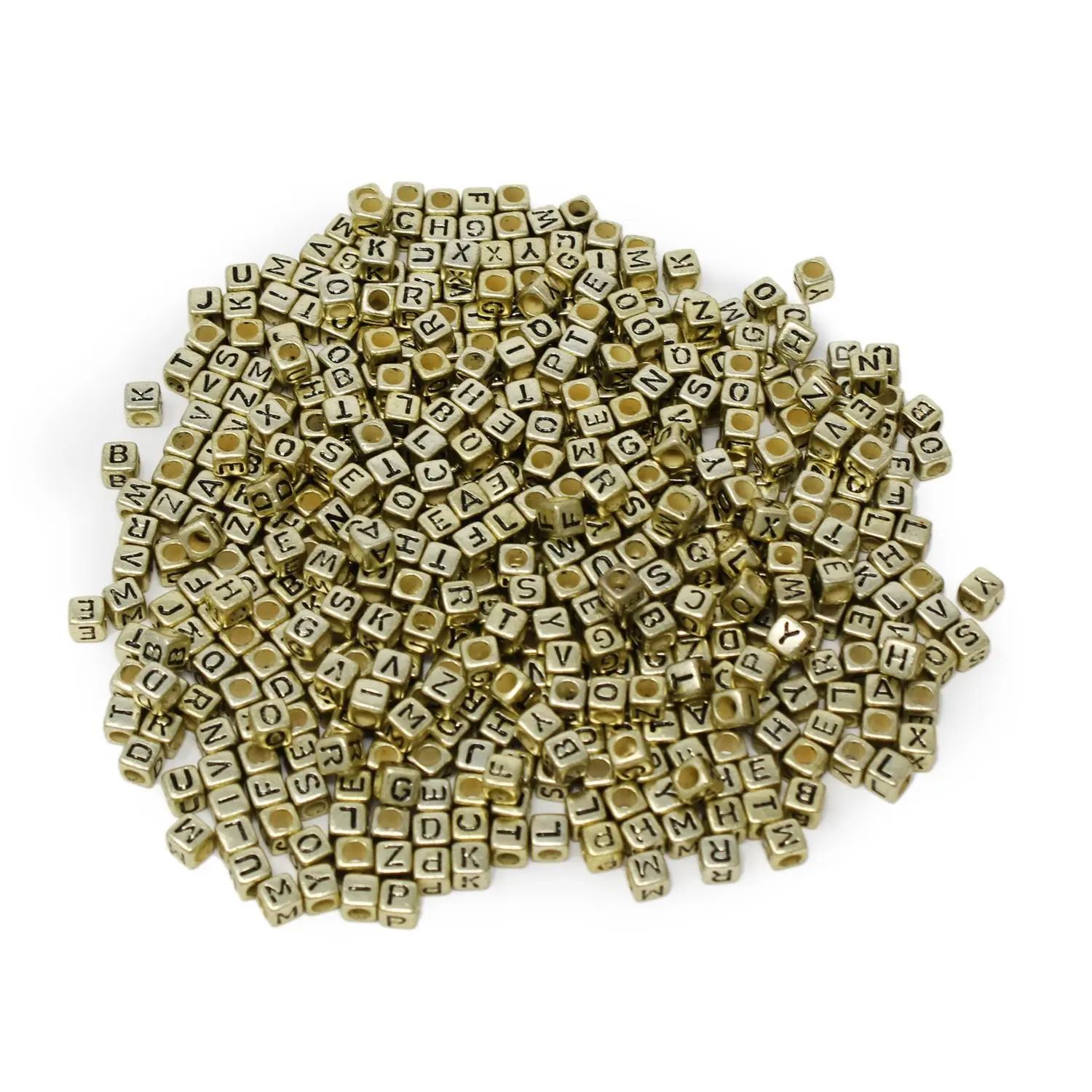 

Seasha 6/10mm Acrylic Alphabet Letter Loose Plastic Golden Beads for Jewelry Making Decoration