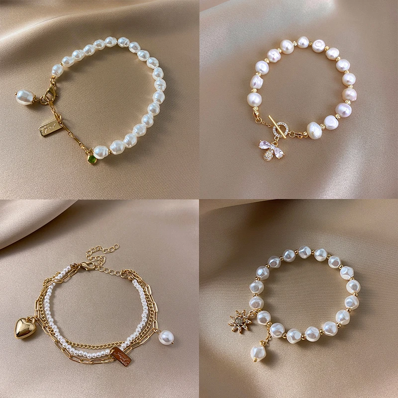 Exquisite Pearl Metal Bracelet Temperament Elegant Design Beautiful Multilayer Beaded Pendant Ladies Bracelet
Exquisite Pearl Metal Bracelet Temperament Elegant Design Beautiful Multilayer Beaded Pendant Ladies Bracelet