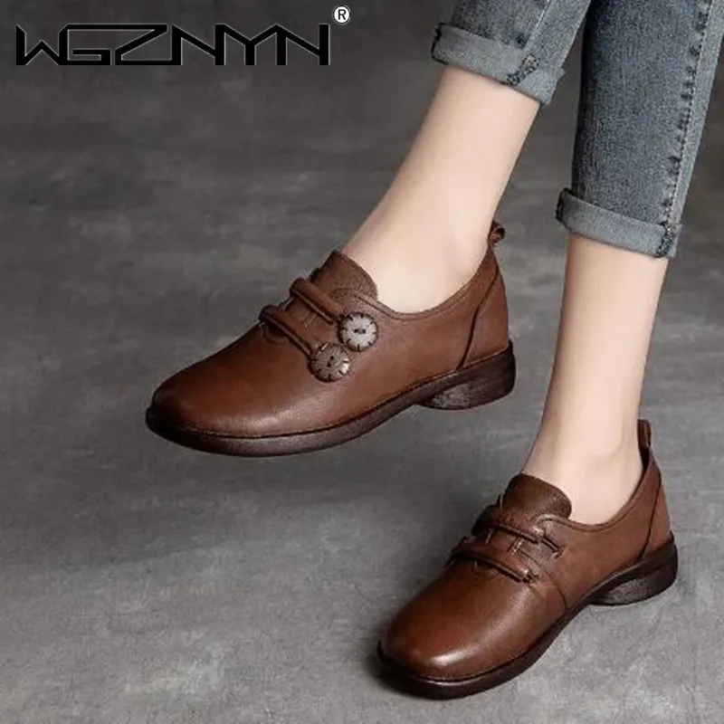 Handmade Retro Pumps Women Shoes 2022 New Spring/Autumn Genuine PU Leather Round Toe Casual Shallow Leisure Concise Ladies Shoes
Handmade Retro Pumps Women Shoes 2022 New Spring/Autumn Genuine PU Leather Round Toe Casual Shallow Leisure Concise Ladies Shoes