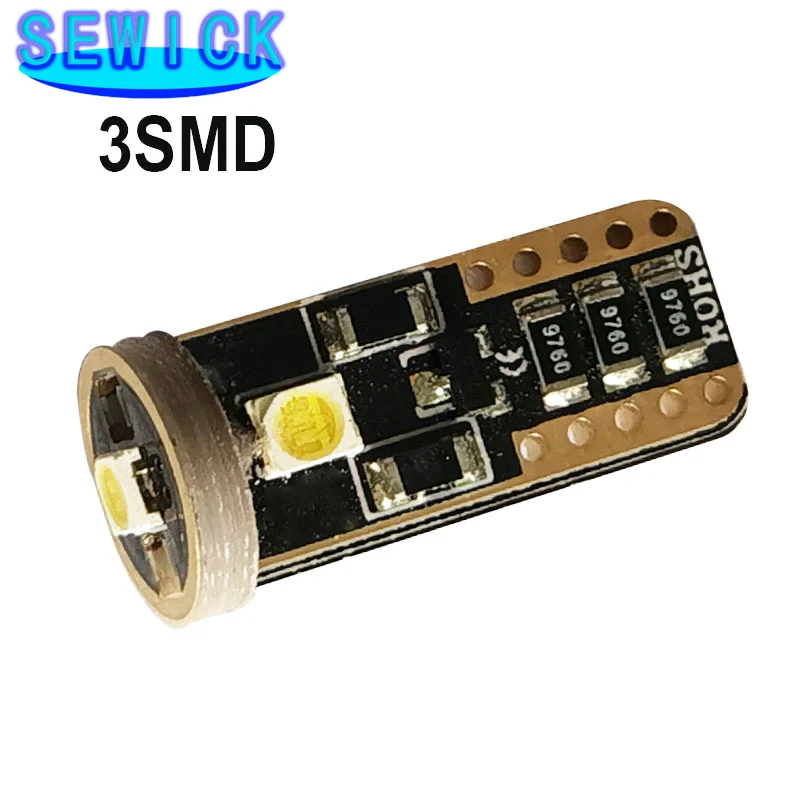 200 шт. DC12V T10 2835 3SMD Canbus автомобильная светодиодная купольная внутренняя светильник