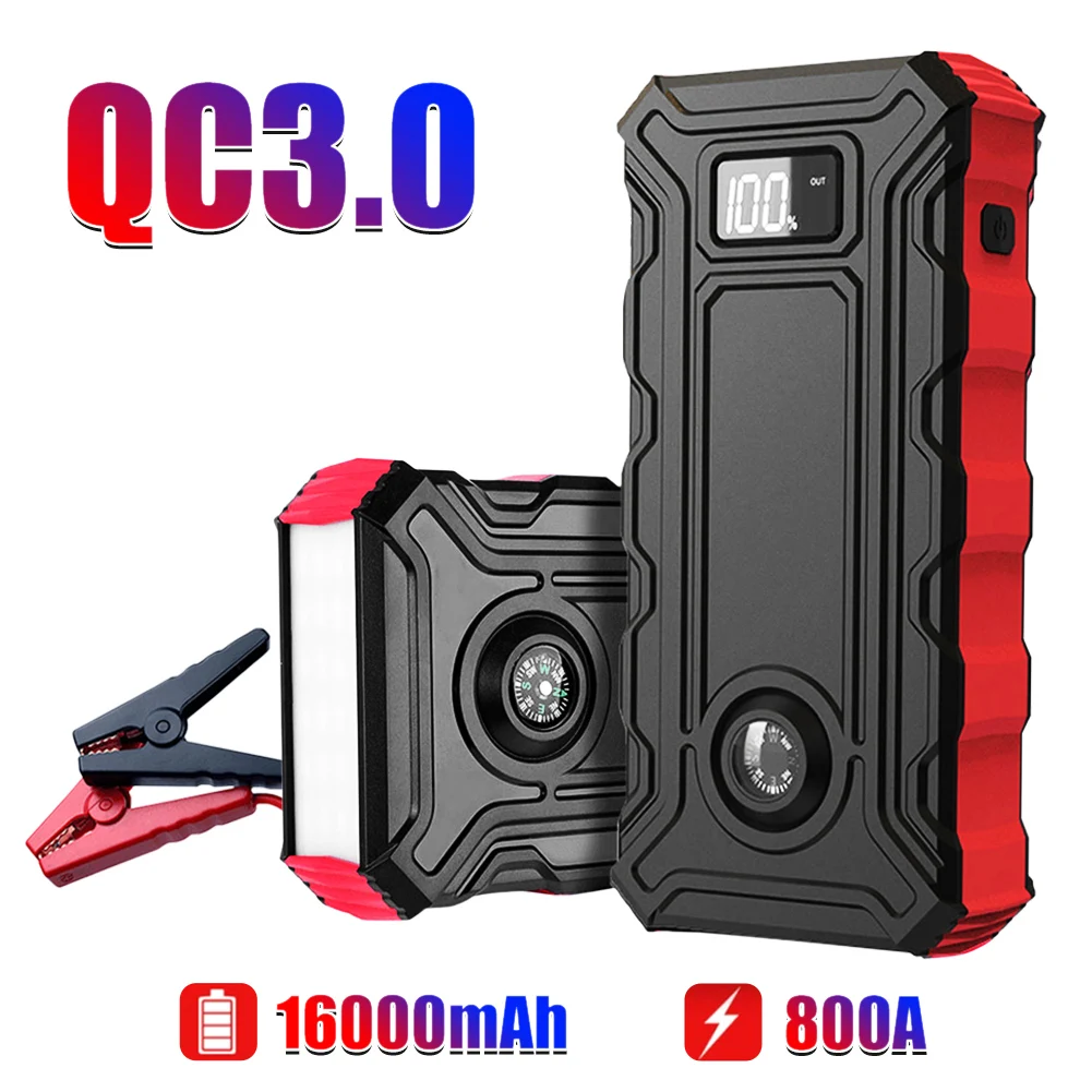 1200A Car Jump Starter 30000mAh Portable Power Bank Battery Booster With LED Flashlight Emergency Starter For Gasoline Diesel
1200A Car Jump Starter 30000mAh Portable Power Bank Battery Booster With LED Flashlight Emergency Starter For Gasoline Diesel