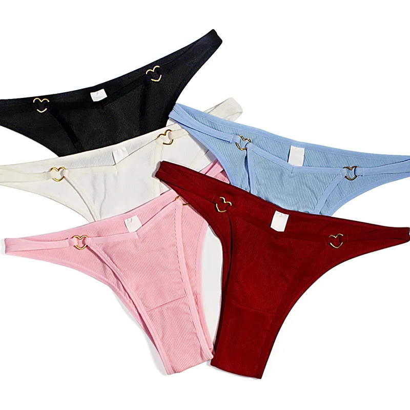 Women's Briefs Metal Buckle Cotton Underwear Low Waist Heart Seamless Panties Thongs Sexy Lingerie
Women's Briefs Metal Buckle Cotton Underwear Low Waist Heart Seamless Panties Thongs Sexy Lingerie
