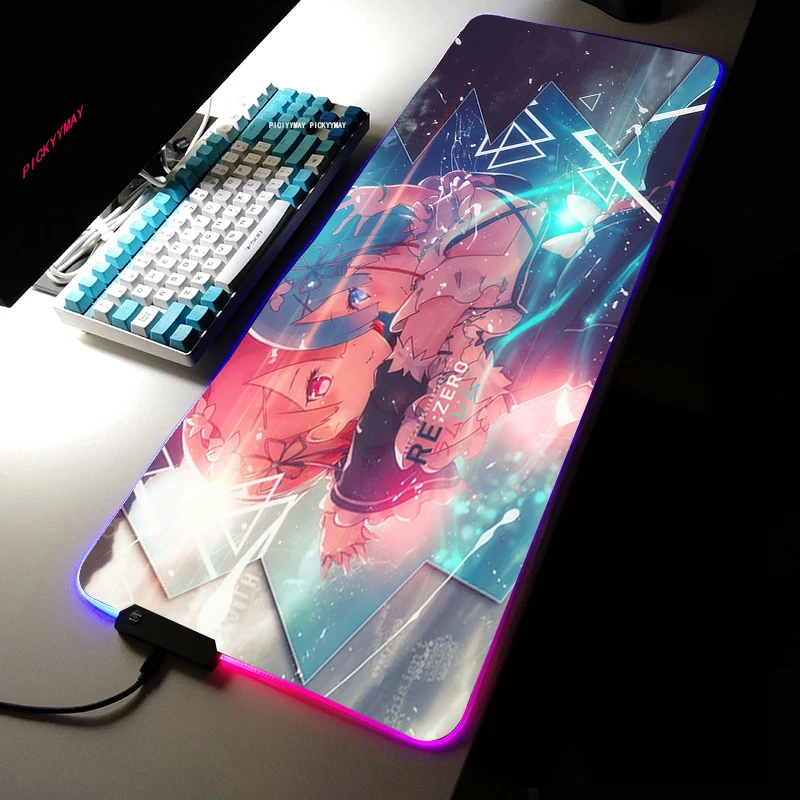 Cute Re Zero RGB Mouse Pad Gamer Accessories Large LED Light MousePads XXL Gaming PC computer Desk with Backlit Rubber Mouse mat
Cute Re Zero RGB Mouse Pad Gamer Accessories Large LED Light MousePads XXL Gaming PC computer Desk with Backlit Rubber Mouse mat