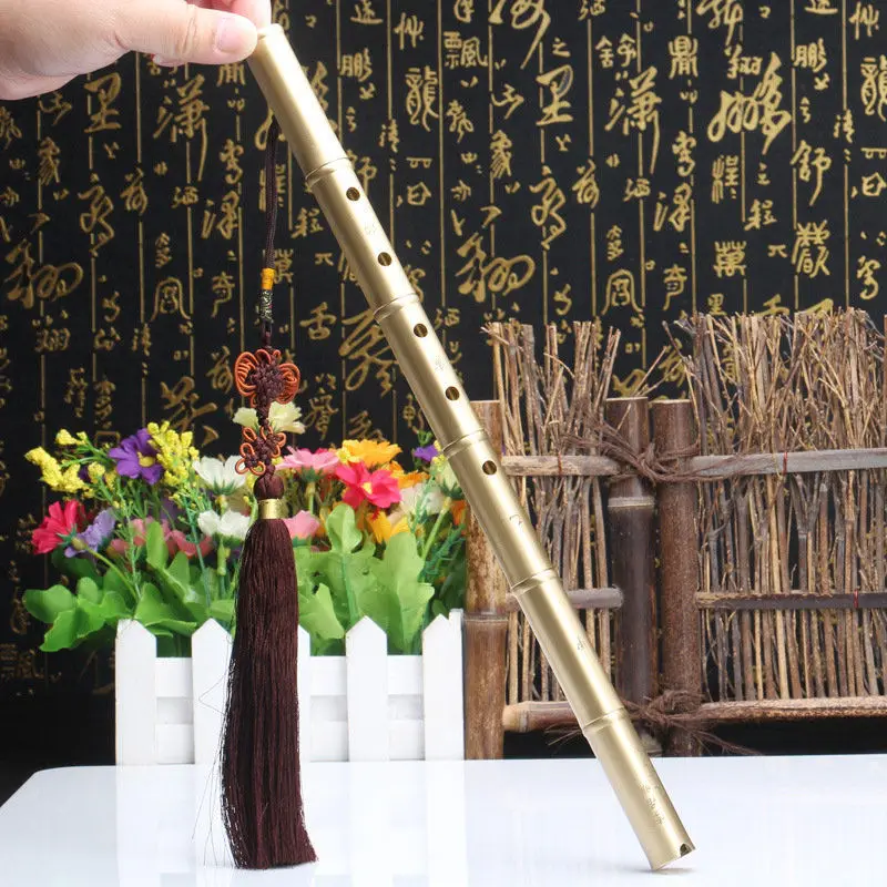 Chinese Vertical Flute Solid Brass Creative Chinese Style Geomantic Ornaments Stage Performance Musical Instruments for Beginner
Chinese Vertical Flute Solid Brass Creative Chinese Style Geomantic Ornaments Stage Performance Musical Instruments for Beginner