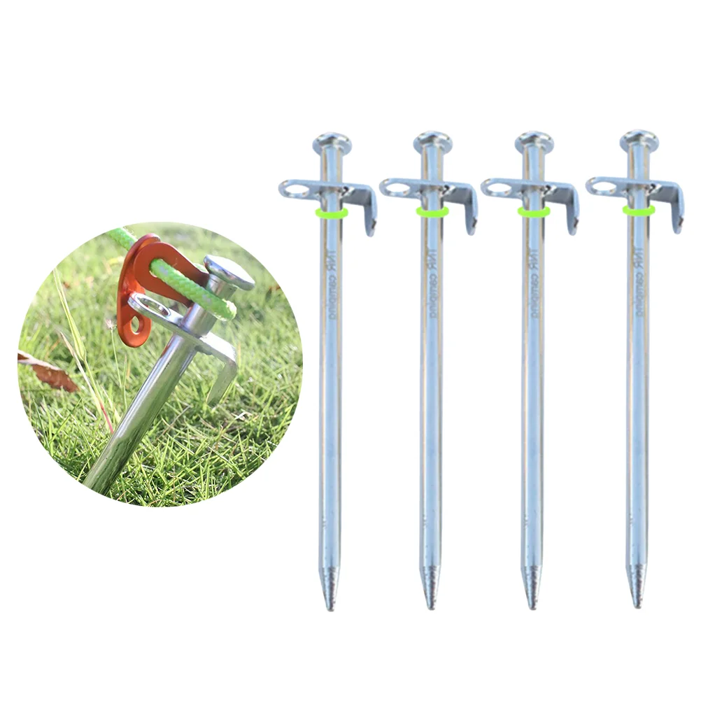

8pcs Heavy Duty Tent Stakes Peg Aluminum Alloy Canopy Nail Pegs for Outdoor Camping Hiking Trip Backpacking with 4pcs Pole