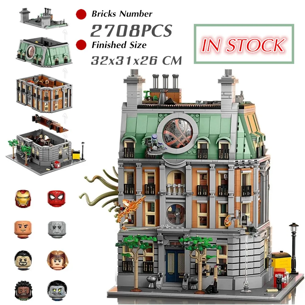 

Disney Streetview Irons Heroes Avenger Tower Mans Doctors Multiverse Stranges Sanctum Sanctorum Toys Building Blocks Bricks Gift