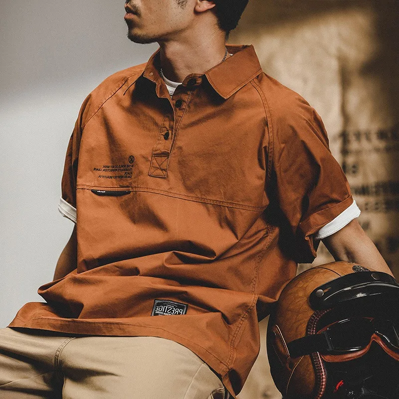 Men's New Top Work Dress Shirt Men's Vintage Short Sleeve Loose Shirt Collar Half Sleeve T-Shirt Casual Summer Ins Thin Shirt
Men's New Top Work Dress Shirt Men's Vintage Short Sleeve Loose Shirt Collar Half Sleeve T-Shirt Casual Summer Ins Thin Shirt