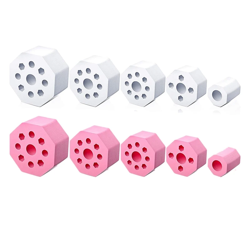 5 Sizes Cup Turner Foam Set 10 Pieces Tumbler Foam Tumbler Spinner Foams For 1/2 Inch PVC Pipe (White, Pink)
5 Sizes Cup Turner Foam Set 10 Pieces Tumbler Foam Tumbler Spinner Foams For 1/2 Inch PVC Pipe (White, Pink)