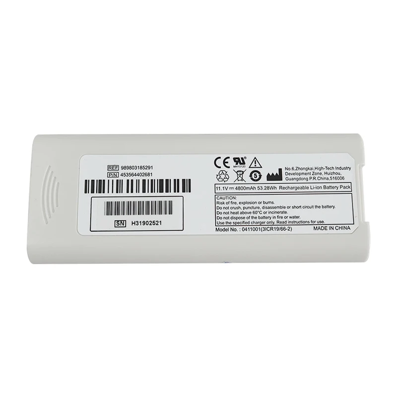 11.1V 4800mAh Li-ion 989803185291 453564402681 0411001 ECG medical Lithium battery for TC10 TC20
11.1V 4800mAh Li-ion 989803185291 453564402681 0411001 ECG medical Lithium battery for TC10 TC20