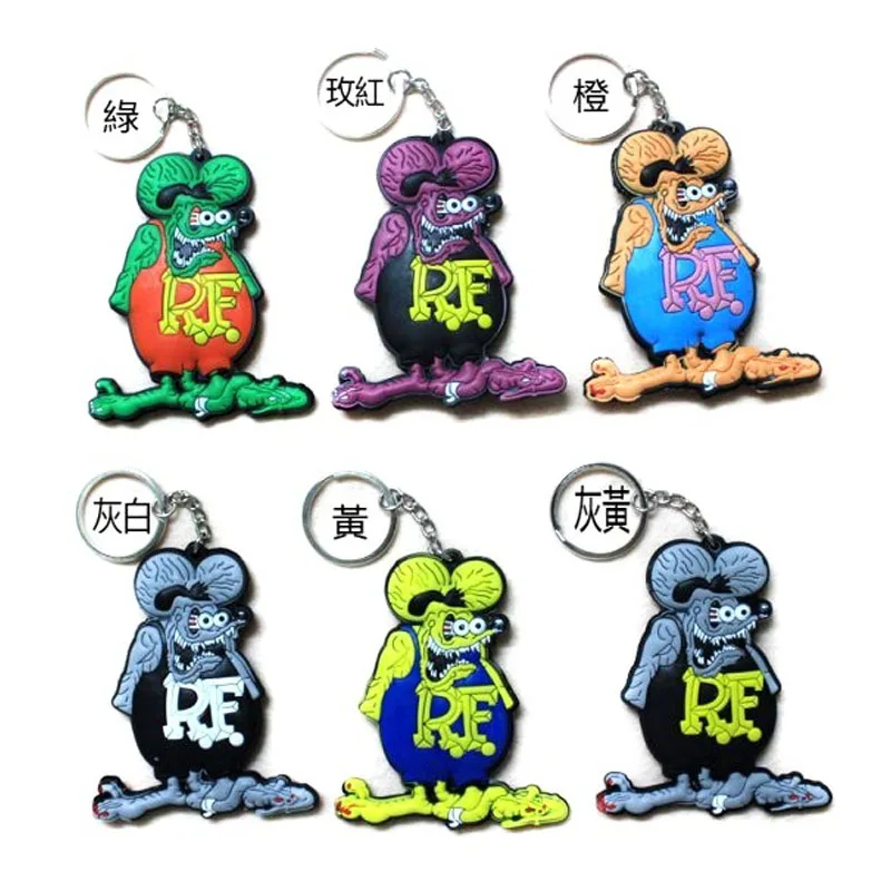 Rat Fink Keychains Crazy Mouse RF Ratfink Keyring Pendant Cartoon Action Figure Double-sided Keychains Model Decoration Gift
Rat Fink Keychains Crazy Mouse RF Ratfink Keyring Pendant Cartoon Action Figure Double-sided Keychains Model Decoration Gift