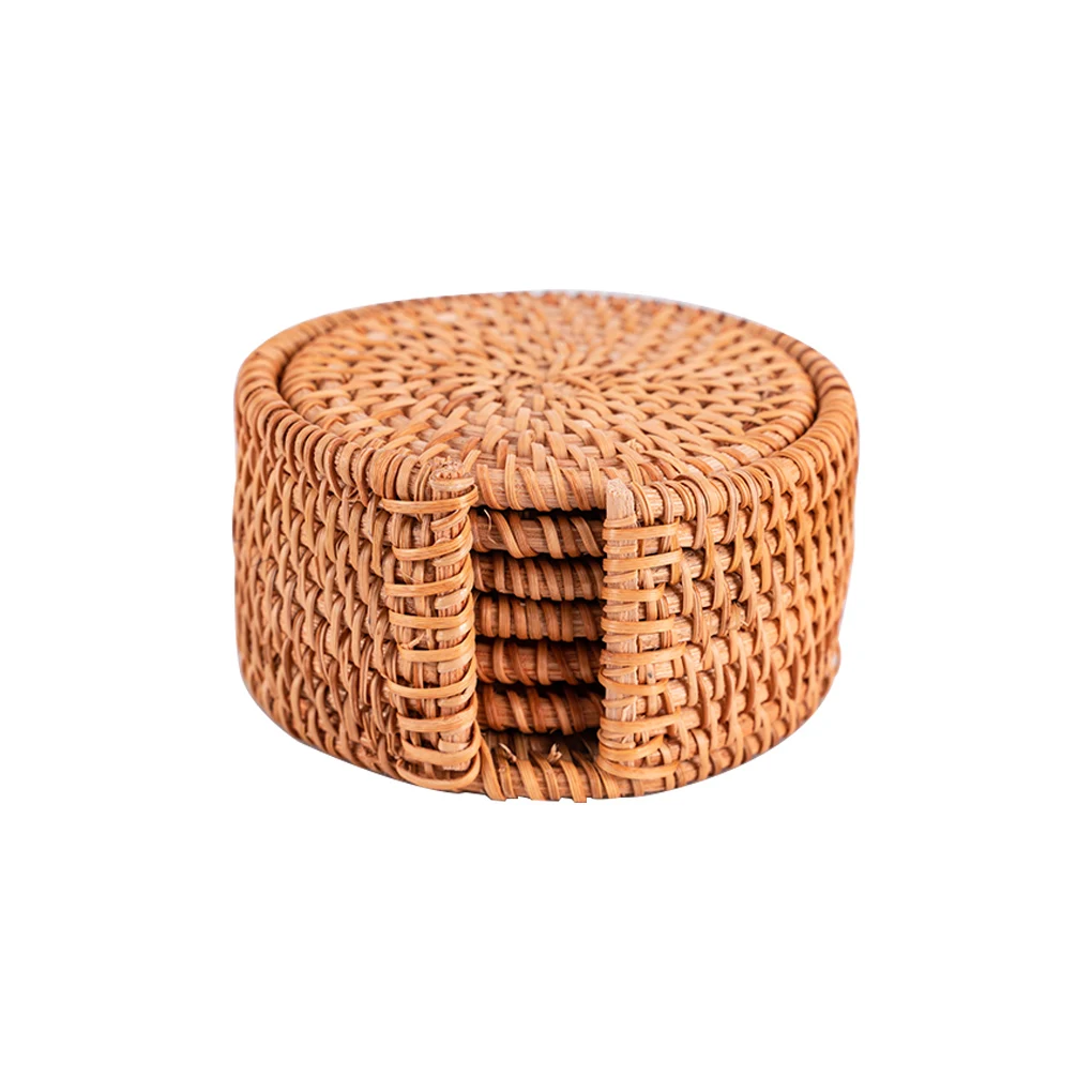 6pcs Rattan Coaster Antislip Table Placemat Heat-Resistant Retro Decorative Cup Holder for Home Office
6pcs Rattan Coaster Antislip Table Placemat Heat-Resistant Retro Decorative Cup Holder for Home Office