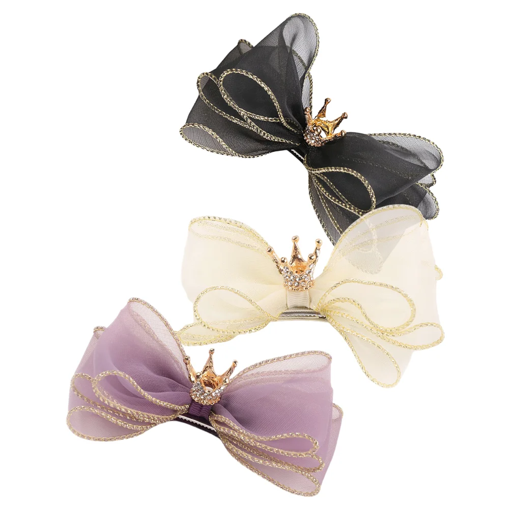 3pcs Girls Bow Hair Clips Crown Decor Mesh Bow Clips Cute Hair Accessories for Party
3pcs Girls Bow Hair Clips Crown Decor Mesh Bow Clips Cute Hair Accessories for Party