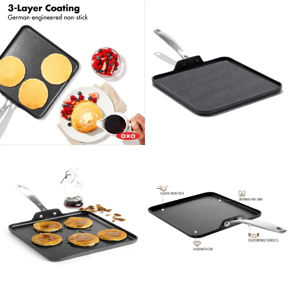 Enjoy Delicious Non-stick Professional Performance 11 Inch Griddle with Easy Cleanup.
Enjoy Delicious Non-stick Professional Performance 11 Inch Griddle with Easy Cleanup.