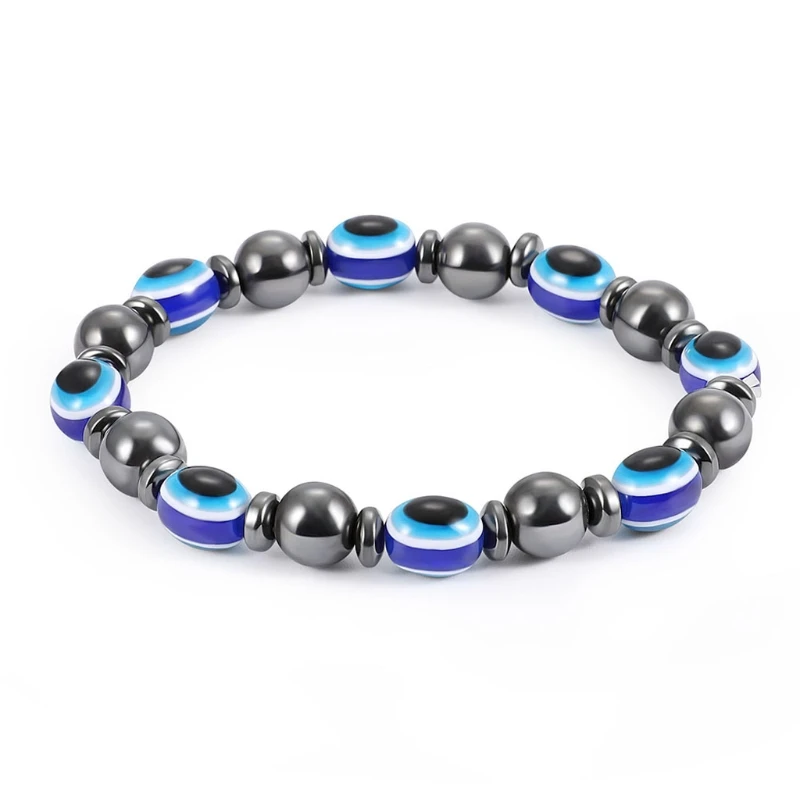 Bracelet Blue for EVIL EYE Hematite Stone Therapy for Health Care Bangl 
Bracelet Blue for EVIL EYE Hematite Stone Therapy for Health Care Bangl