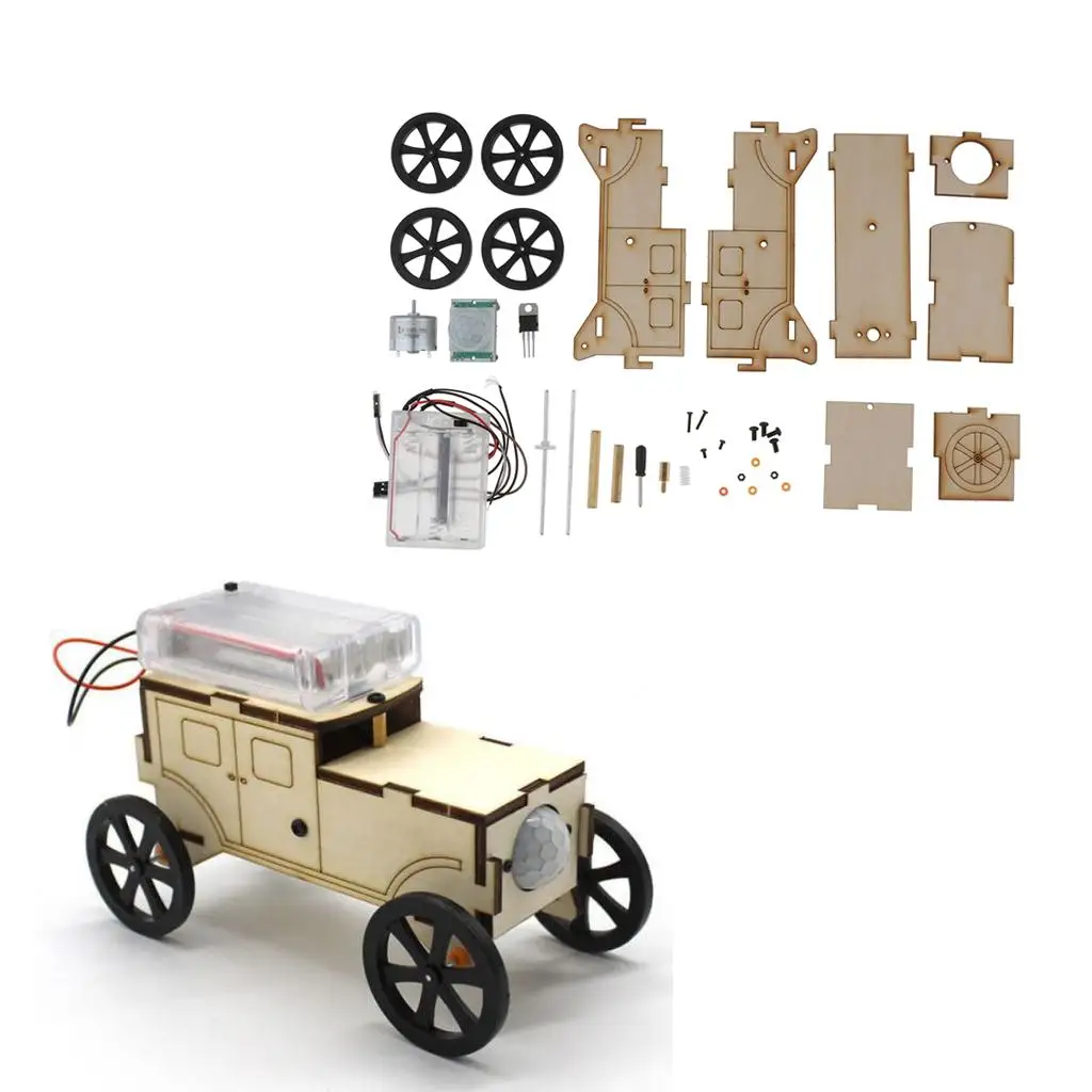 Древесный автомобиль Prettyia DIY с инфракрасным датчиком движения
Древесный автомобиль Prettyia DIY с инфракрасным датчиком движения