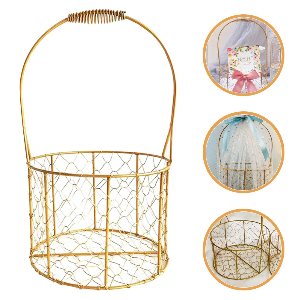 Round Metal Wire Basket with Handle Round Storage Basket Decorative Basket
Round Metal Wire Basket with Handle Round Storage Basket Decorative Basket