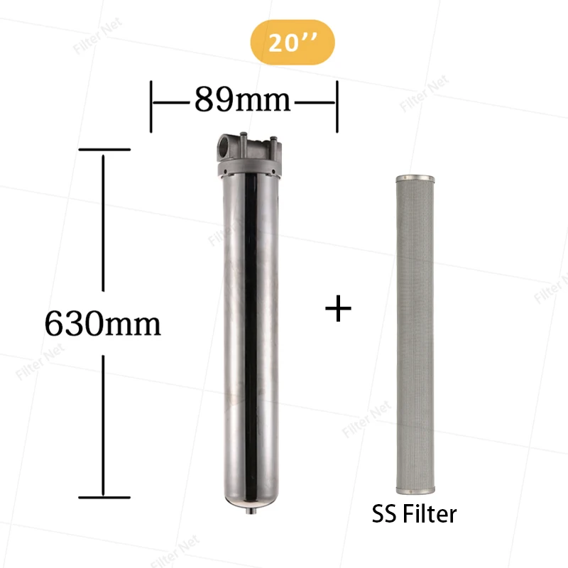 20*2,5-дюймовый корпус фильтра из нержавеющей стали, предварительный фильтр с 1 микрон, 5 микрон, фильтрующий элемент из нержавеющей стали, картридж 1 мкм, 5 мкм, 10 мкм 
20*2,5-дюймовый корпус фильтра из нержавеющей стали, предварительный фильтр с 1 микрон, 5 микрон, фильтрующий элемент из нержавеющей стали, картридж 1 мкм, 5 мкм, 10 мкм