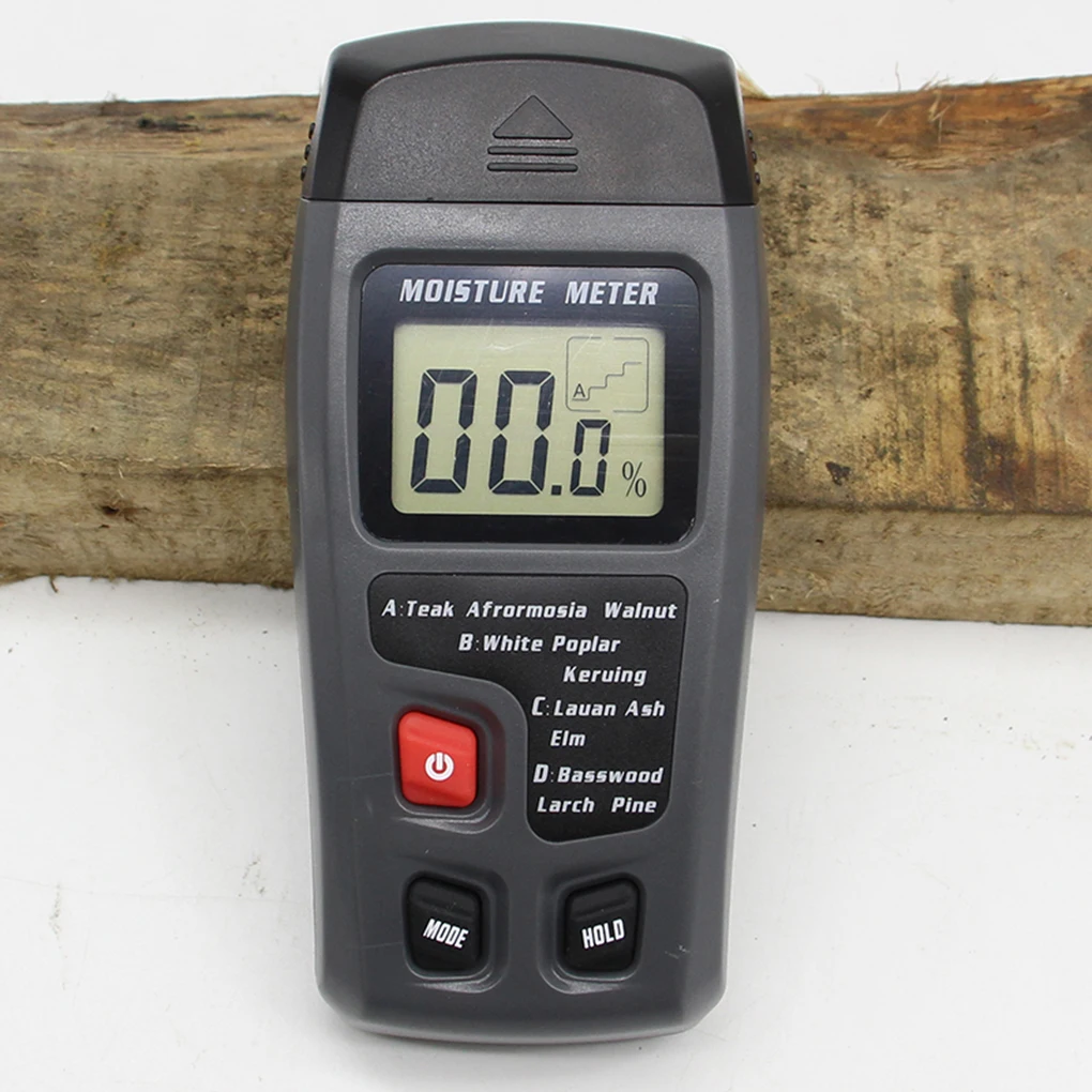 

Цифровой измеритель влажности древесины с двумя щупами, двухконтактный прибор для измерения влажности древесины 0-99 9, детектор, гигрометр с ЖК-дисплеем