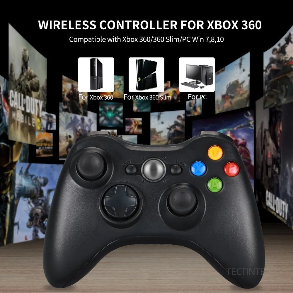 

2,4G беспроводной геймпад для Xbox 360 с ПК-приемником, контроллер для Microsoft Xbox 360, джойстик для ПК win7/8/10, игровой контроллер