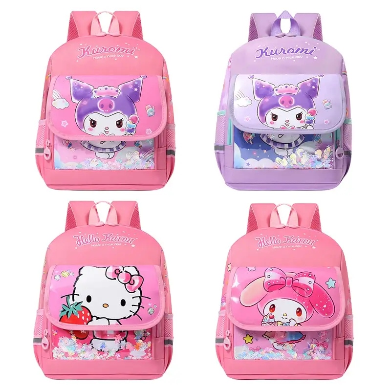 Милый детский рюкзак Sanrioed с аниме Kuromi My Melody Hello Kitty школьные детские портфели
