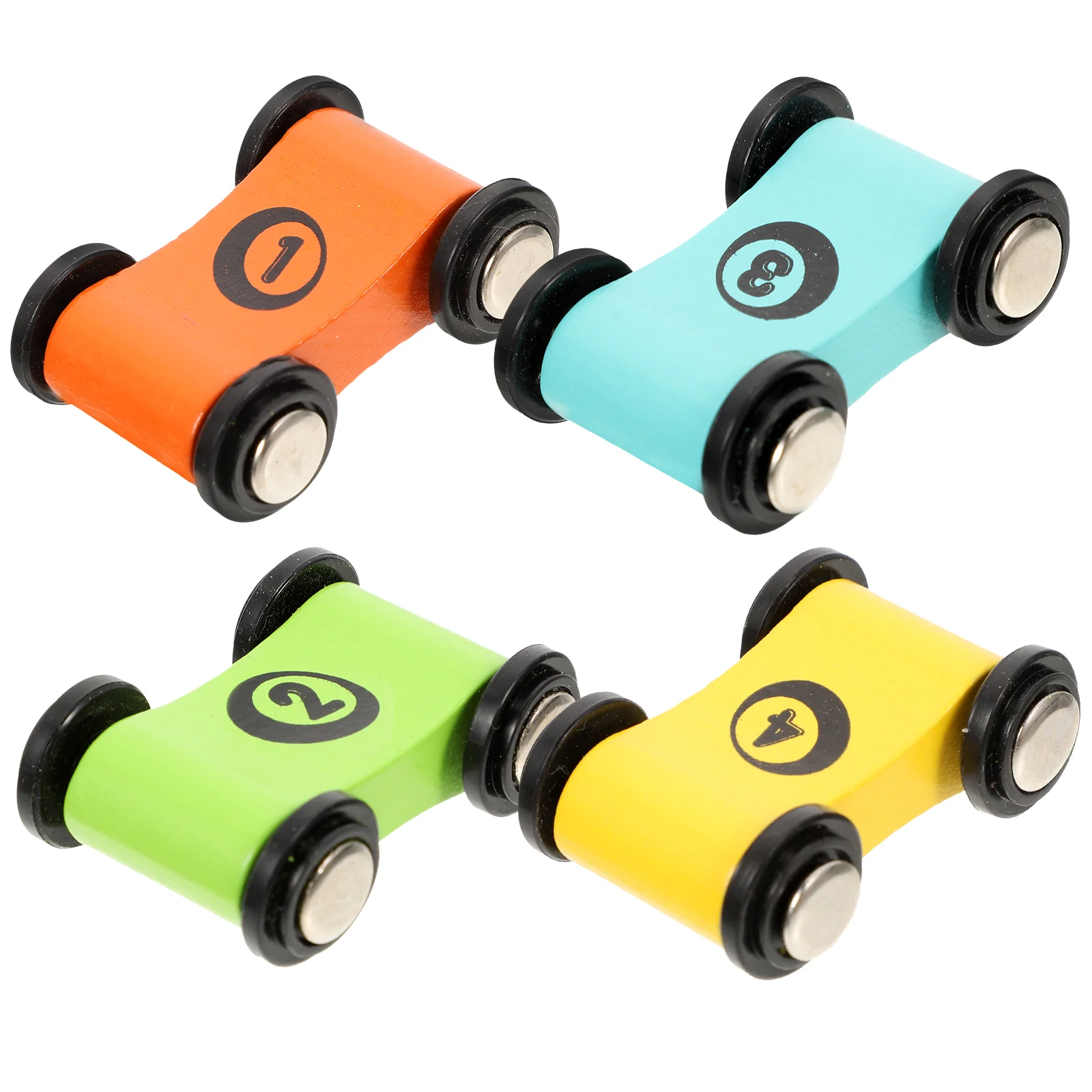 4 шт., деревянные настольные игрушечные машинки 
4 шт., деревянные настольные игрушечные машинки