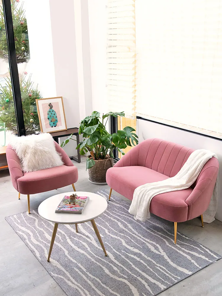 INS Nordic Single Sofa Living room furniture small double sofa Velvet Design Armchair Beauty Salon Reception Relax waiting Chair
INS Nordic Single Sofa Living room furniture small double sofa Velvet Design Armchair Beauty Salon Reception Relax waiting Chair