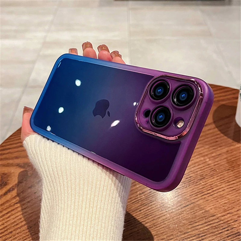 Gradient Rainbow Clear Phone Case For iPhone 14 13 12 11Pro Max XS Max X XR Plus Silicone Shockproof Cover With Camera Protector
Gradient Rainbow Clear Phone Case For iPhone 14 13 12 11Pro Max XS Max X XR Plus Silicone Shockproof Cover With Camera Protector