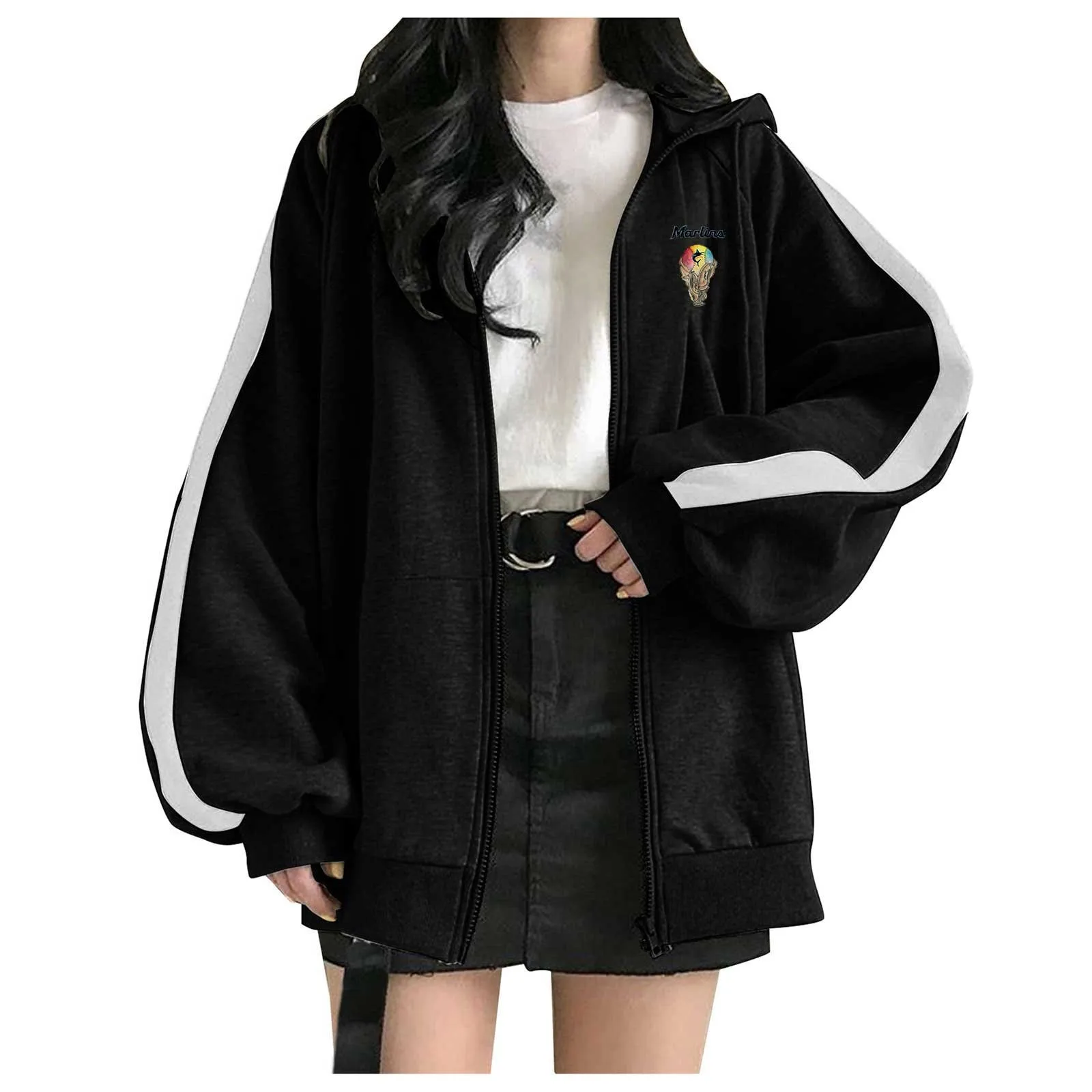 Women Retro Korean Hoodie Spring Autumn Fashion Oversized Print Zip Hoodie Sweatshirt Teen College Coat Baseball Uniform Jackets
Women Retro Korean Hoodie Spring Autumn Fashion Oversized Print Zip Hoodie Sweatshirt Teen College Coat Baseball Uniform Jackets