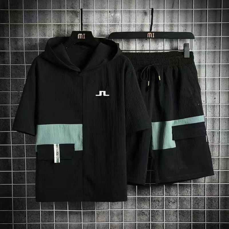 J.Lindeberg Golf Suit Men's Golf Wear 2023 Men's Golf Clothing Summer 2-piece Set Hooded Golf T-shirt Golf Shorts Tennis Suit
J.Lindeberg Golf Suit Men's Golf Wear 2023 Men's Golf Clothing Summer 2-piece Set Hooded Golf T-shirt Golf Shorts Tennis Suit