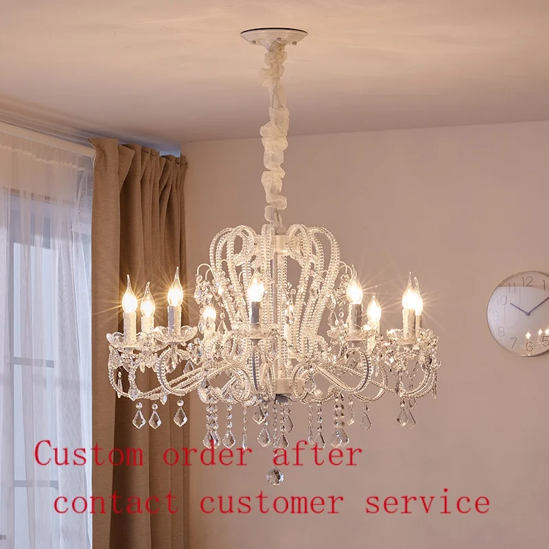 2022 new French light luxury living room crystal chandelier modern iron bedroom dining room chandelier
2022 new French light luxury living room crystal chandelier modern iron bedroom dining room chandelier