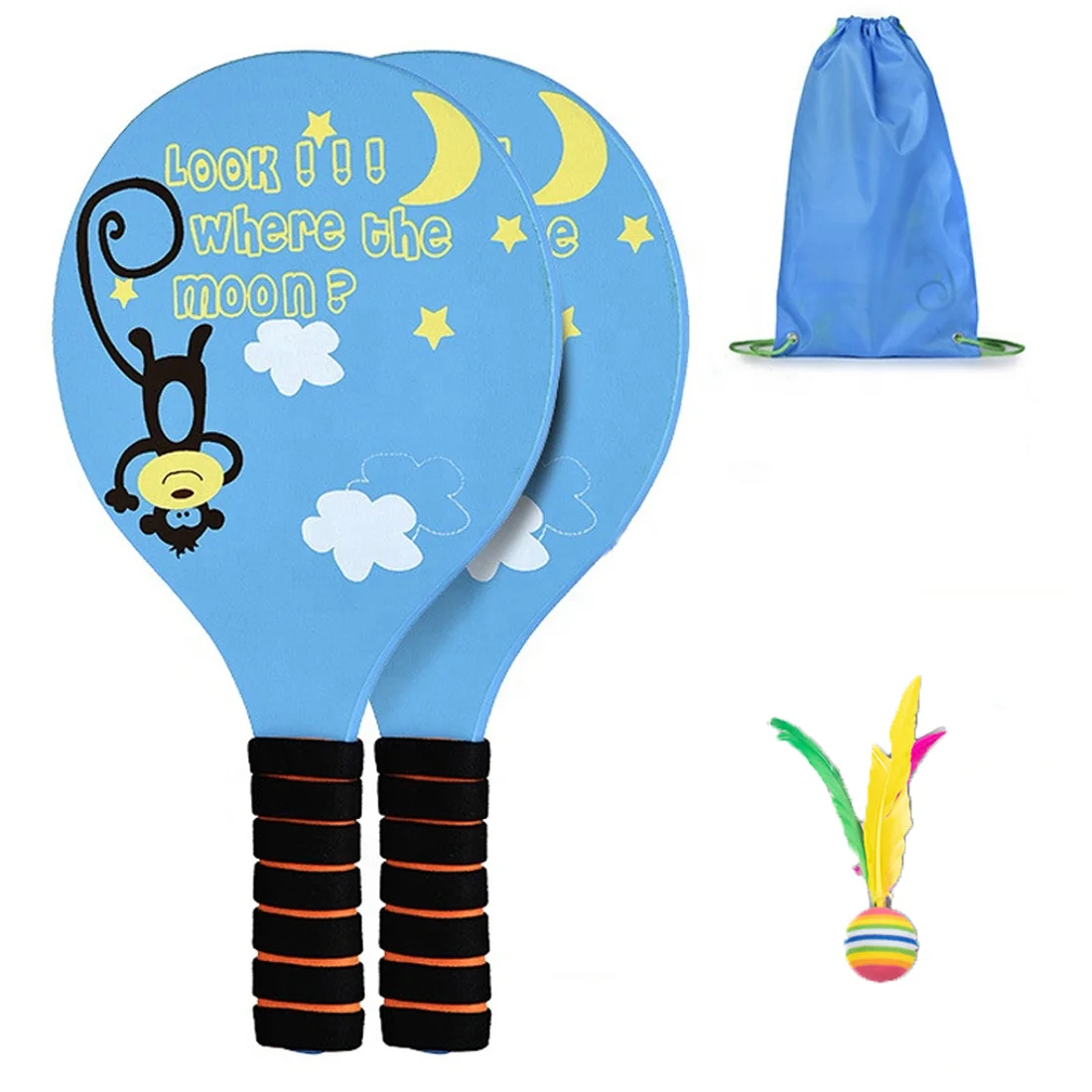 Beach Paddle Ball Game Set Wood Paddles Battledore Racket Kids Adults Beach Battledore Racquet Feather Balls with Carry Bag
Beach Paddle Ball Game Set Wood Paddles Battledore Racket Kids Adults Beach Battledore Racquet Feather Balls with Carry Bag