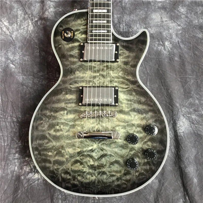 

Customized electric guitar, mahogany, quilted maple top imported environment-friendly paint, in stock, including mail