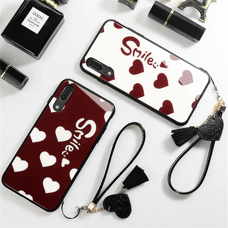 BONVAN Smile Glass Hard Case For Xiaomi Redmi K20 Pro Love Heart Cover For Xiaomi Mi CC9 CC9e Lanyard Couqe Capa
BONVAN Smile Glass Hard Case For Xiaomi Redmi K20 Pro Love Heart Cover For Xiaomi Mi CC9 CC9e Lanyard Couqe Capa
