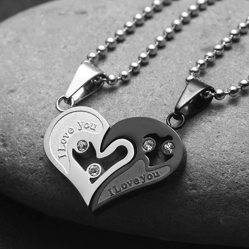 2Pcs Classic Couple Heart Pendant Necklace Valentines Stainless Steel Jewelry Accessories for Women Gift collares para mujer
2Pcs Classic Couple Heart Pendant Necklace Valentines Stainless Steel Jewelry Accessories for Women Gift collares para mujer